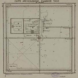 Angkor Thom - carte archéologique (Plan).