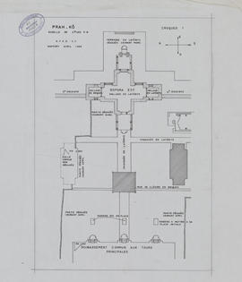 Prah Ko - G I/E et chaussée E: dégagements (Plan).