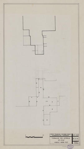 Terrasse du Roi Lépreux - angle NE: état 2, fouilles BPG (Plan).