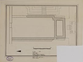 Bayon - 2e enc., aile N, moitié E, salle-passage N: fondations (Plan).