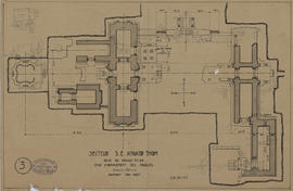 Angkor Thom - quadrant SE, Pr. n° 64: dégagements (Élévation, Plan).