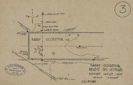 Baray Occidental - localisation des vestiges (Plan).