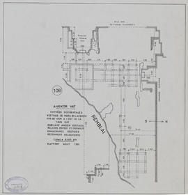 Angkor Vat - 4e enc., E du G IV/O, aile S: fouilles (Plan).