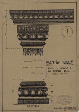 Bantay Samre - G II/O, porche E, piliers (Élévation).