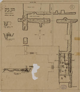 Palais Royal - N des Phimeanakas: fouilles 06/42 (Élévation, Plan).