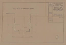 Angkor Vat - Chaussée d'accès O, ter. médiane, perron S: restauration des emmarchements (Plan).