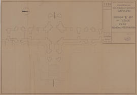 Baphuon - G III/E, 1e étage: schéma poutraison (Plan).