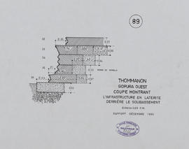 Thommanon - G I/O: infrastructure en latérite (Coupe).