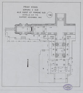 Prah Khan - G III/S, aile O, porche S (Plan).