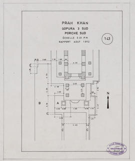 Prah Khan - G III/S, porche S (Plan).