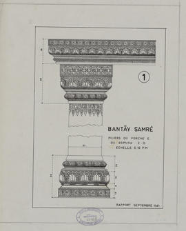 Bantay Samre - G II/O, porche O: pilier (Élévation).