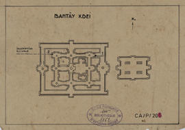 Bantay Kdei - plan de situation d'inscription illisible (Plan).