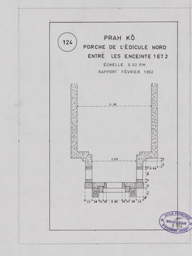 Prah Ko - 1e enc. et 2e enc.: porche édicule N (Plan).