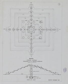 Bakong - pyramide (Coupe, Plan).