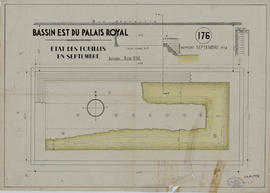 Palais Royal - bassin E: état des fouilles en Septembre (Plan).