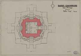 Baksei Chamkrong - tour centrale: base (Plan).