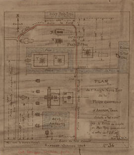 Angkor Thom - Place centrale, angle NE (Plan).