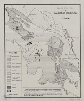 Cambodge - zone O: carte géomorphologique (J.Gubler) (Plan).