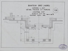 Bantay Srei - G IV/E: face et porche E (Plan).