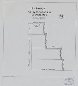 Baphuon - 1e enc., soubassement E (Coupe).