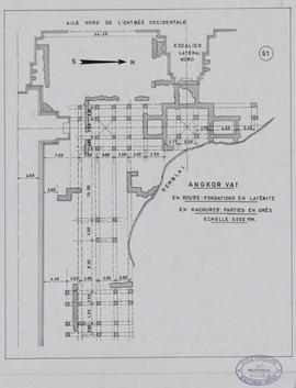 Angkor Vat - 4e enc., E du G IV/O, aile N: fouilles (Plan).