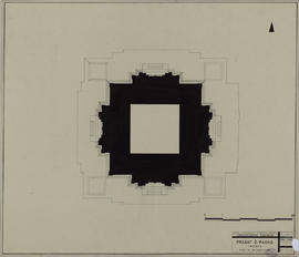 Pr. O Paong - tour centrale: plan du 1e faux étage (Plan).