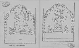 Pr. Kravanh - tour centrale, bas reliefs int.: face S (Élévation).