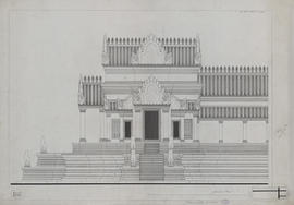 Angkor Vat - 2e enc., pavillon d'angle SO: face S (Élévation).