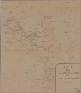 Cambodge - Carte des monuments du Cambodge par LL (Plan).