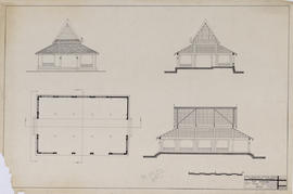 Angkor Vat - 4e enc., pagode N, Sala (Élévation, Plan).