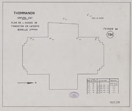 Thommanon - G I/E, fondations en latérites (Plan).