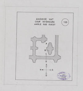 Angkor Vat - 3e enc., angle SO, cour int. (Plan).