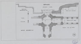 Baphuon - 1e enc., G/II/N, perron (Plan).