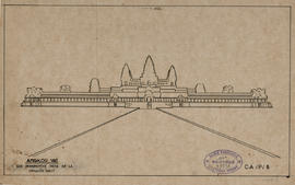 Angkor Vat - vue à par de la chaussée ext. O (Perspective).