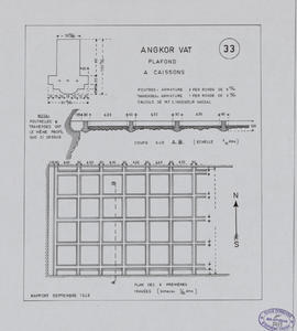 Angkor Vat - plafonds à caissons (Plan).