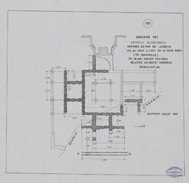 Angkor Vat - 4e enc., E du G IV/O, aile N, perron E: fouilles (Plan).