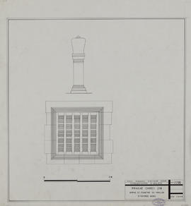Pr. Chrei 218 - G I/N, fenêtre et borne (Élévation).