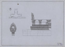 Angkor Vat - naga-balustrades localisée sur le plan CA/P 1277 (Élévation).