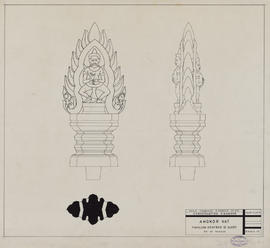 Angkor Vat - 3e enc., G III/O: épi de faîtage (Élévation).