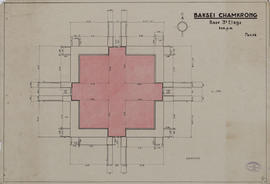 Baksei Chamkrong - pyramide, 3e gradin, base (Plan).