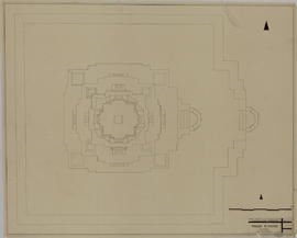 Pr. O Paong - tour centrale: plan de toiture (Plan).